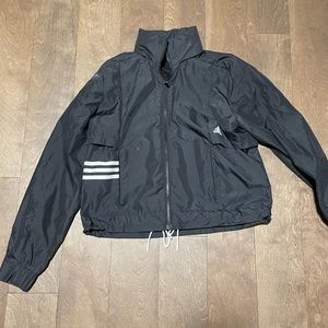 Black Adidas cropped windbreaker Small